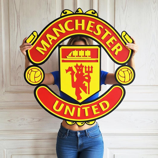 Manchester United 3D Wooden Sign – Football History Made for Your Wall