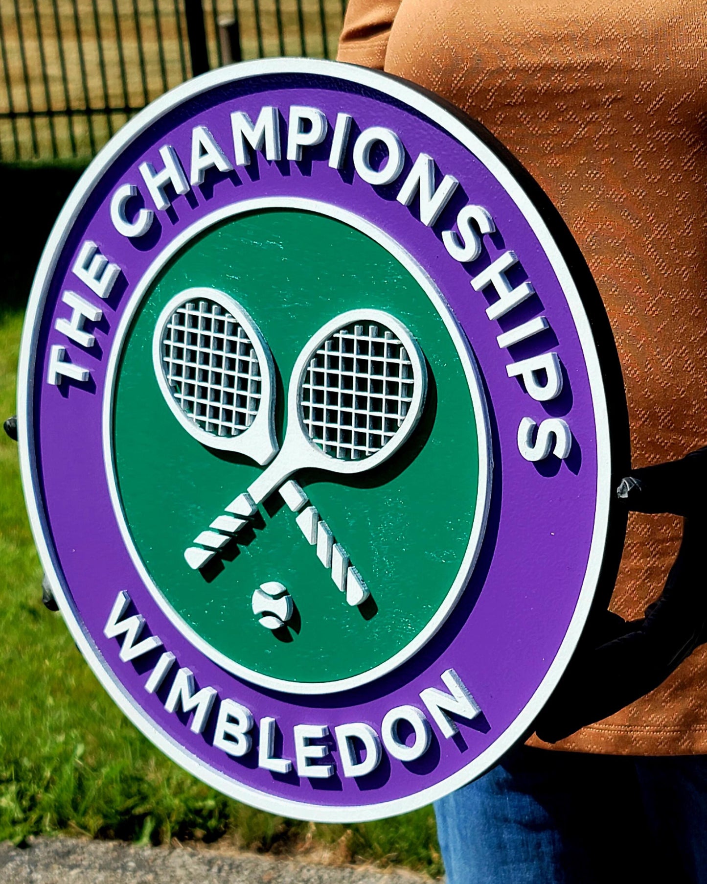 Wimbledon Championships 3D Wooden Tennis Sign | Man Cave & Game Room Wall Decor