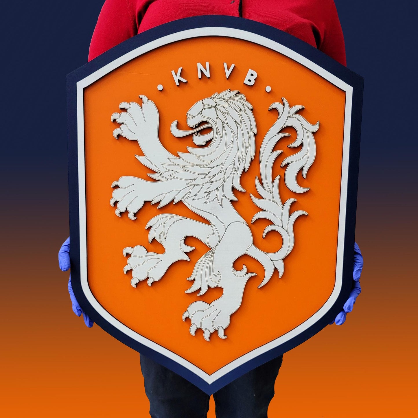 KNVB Dutch Football 3D Wood Sign | Man Cave Games Room Decoration