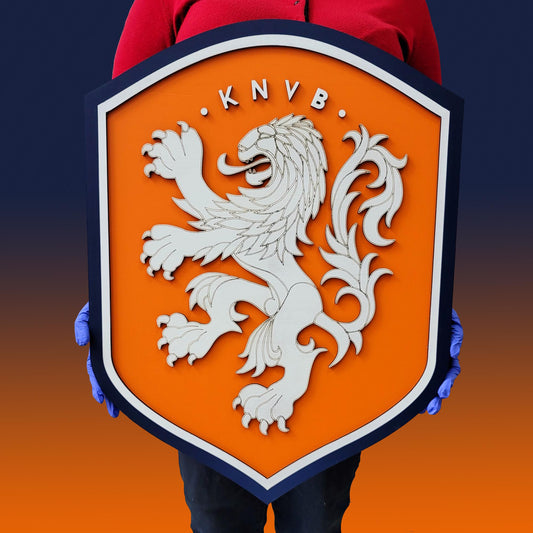KNVB Dutch Football 3D Wood Sign | Man Cave Games Room Decoration