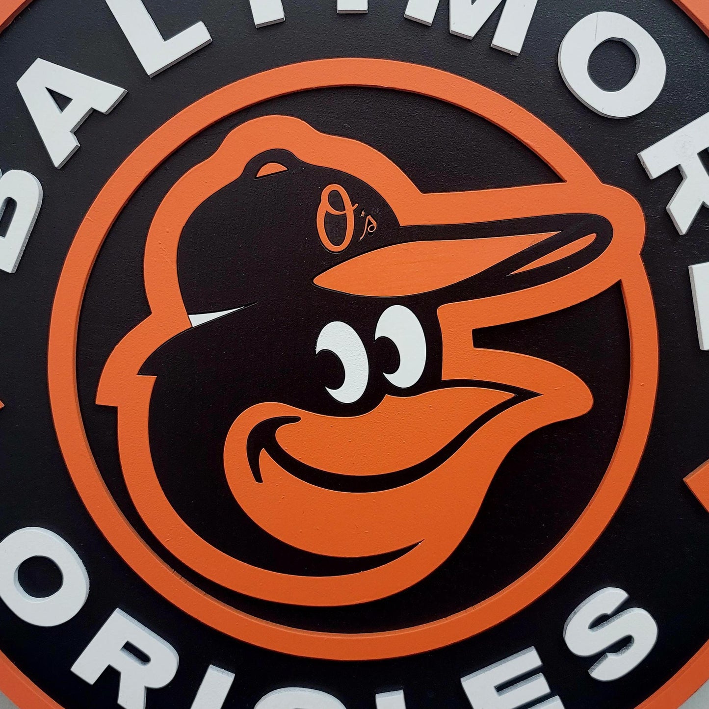 Baltimore Orioles 3D Wood Sign | Baseball Man Cave Wall Decor & Fan Gift