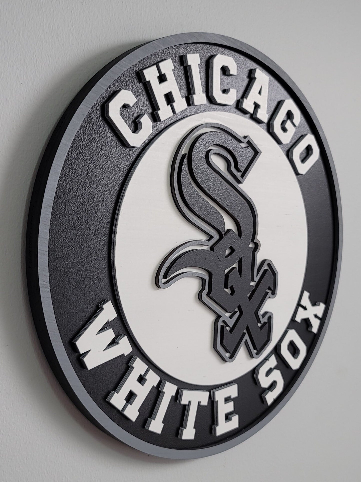 Chicago White Sox 3D Wooden Sports Logo Sign | MLB Baseball Wall Decor