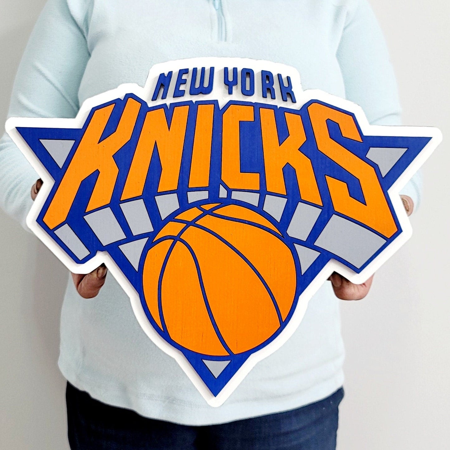 New York Knicks 3D Wood Sign | Man Cave Games Room Decoration