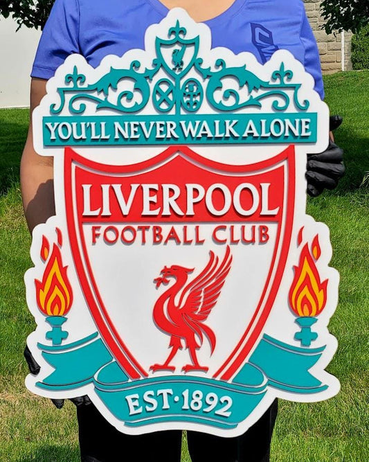 Liverpool FC 3D Wooden Sign – A Statement Piece for the Dedicated Football Fan