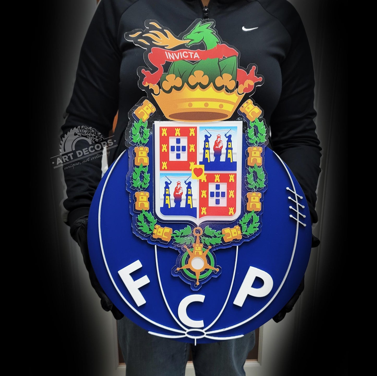 FC Porto 3D Wood Sign | Portuguese Soccer Team Medallion | FC Porto Wall Art | Football Fan Gift | Man Cave Decor | Portugal Club Logo