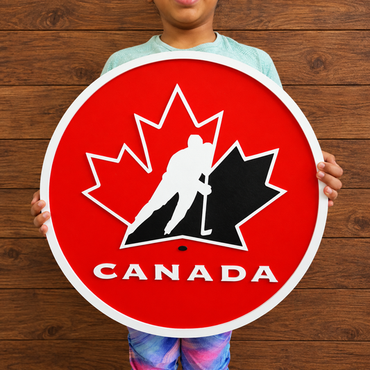 Hockey Canada 3D Wooden Sign – Canadian Hockey Pride, Made in Canada
