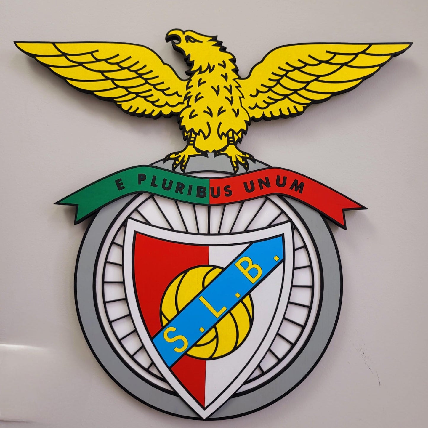 SL Benfica 3D Wood Sign – Portuguese Football Pride for Your Walls