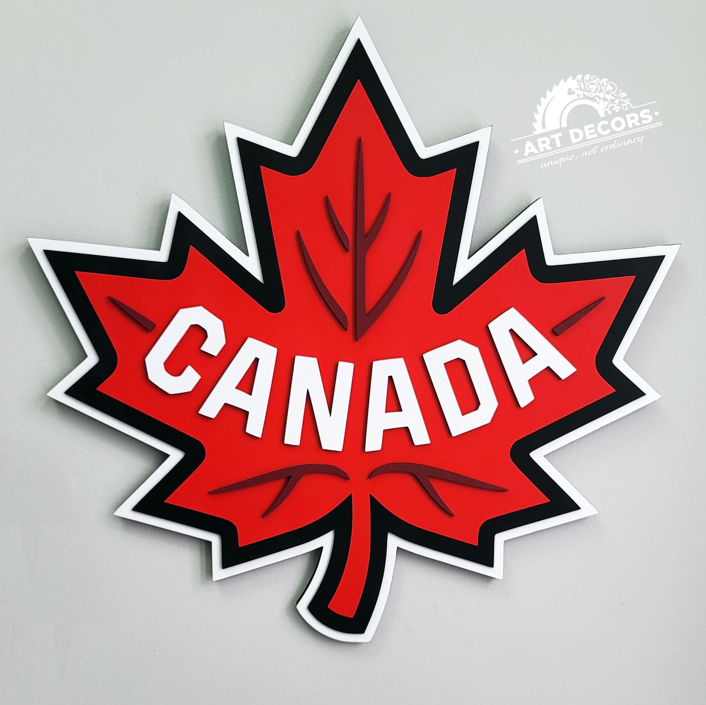 Team Canada 4 Nations Face-Off All-Star 3D Wood Logo | 2025 NHL Man Cave Decor