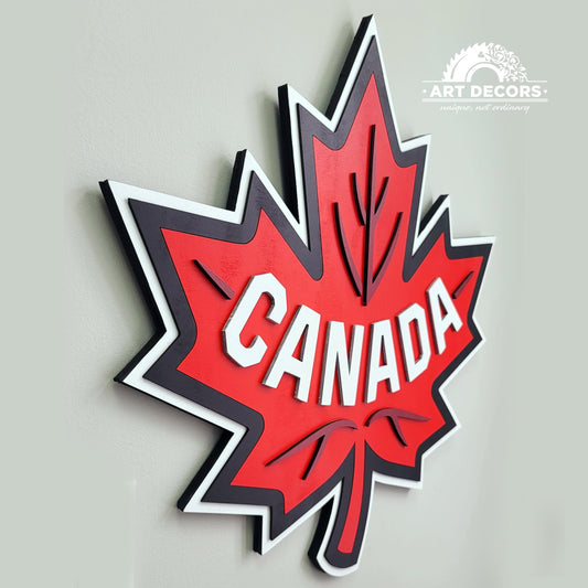 Team Canada 4 Nations Face-Off All-Star 3D Wood Logo | 2025 NHL Man Cave Decor