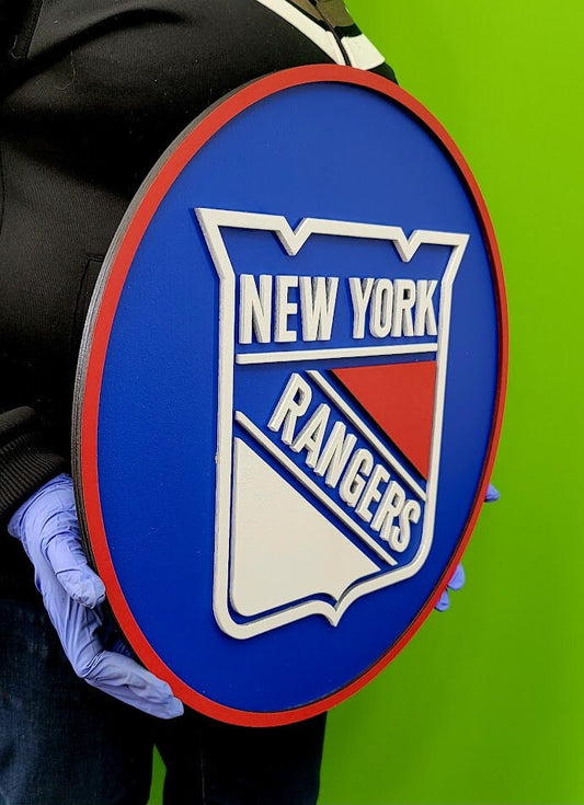 New York Rangers 3D Sports Logo Sign | NHL Hockey Wall Decor