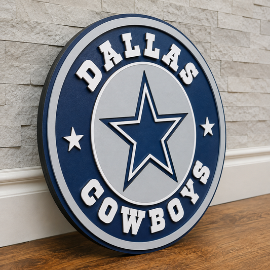 Dallas Cowboys 3D Wood Sign – Bring Big Game Energy Home, Garage Decor, Mancave Gift