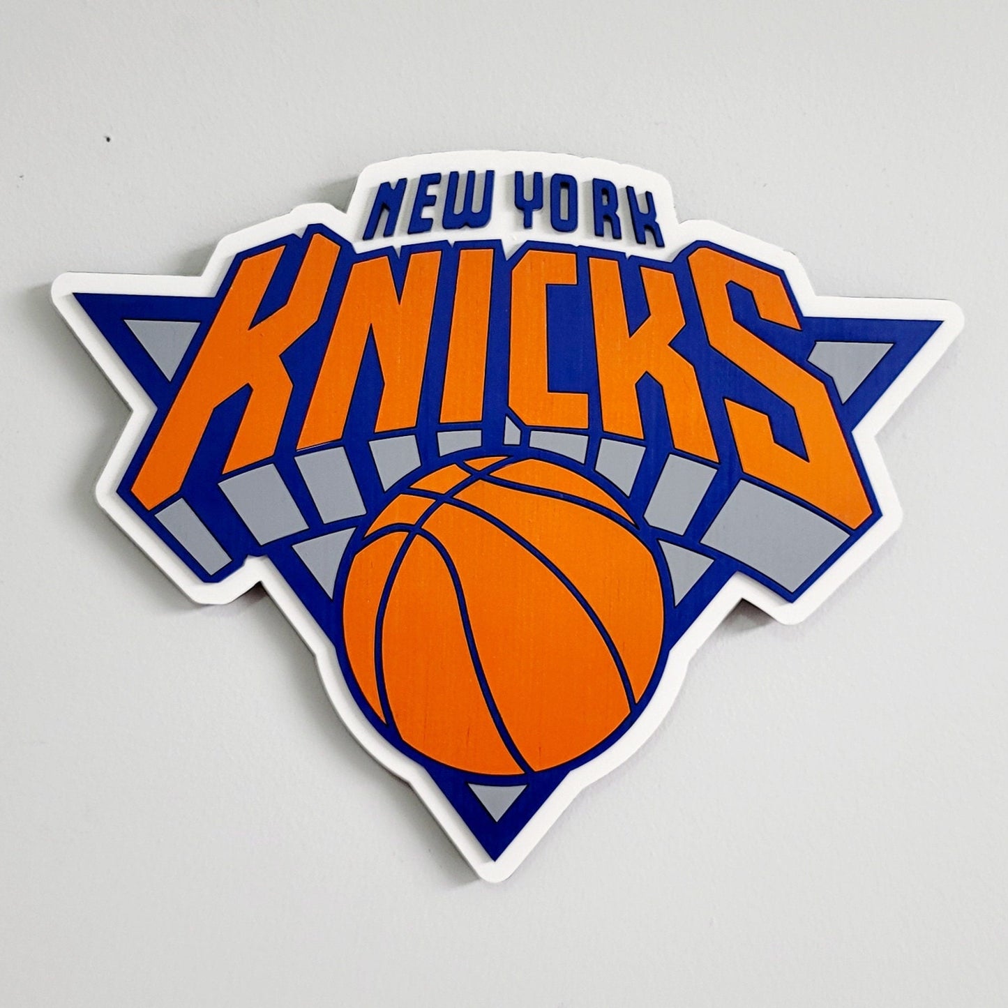 New York Knicks 3D Wood Sign | Man Cave Games Room Decoration