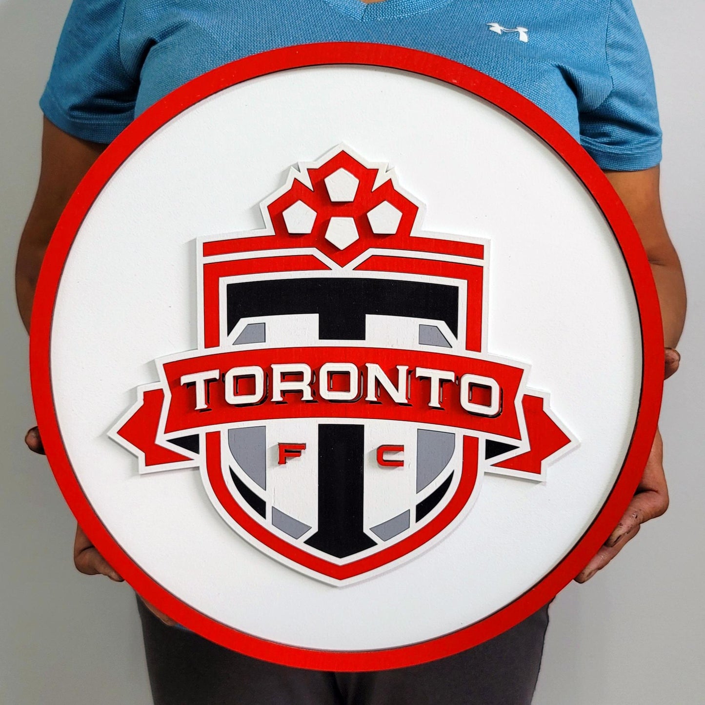 Toronto FC 3D Wooden Team Crest Sign – Premium Wall Art for Man Cave, Games Room & Sports Fans