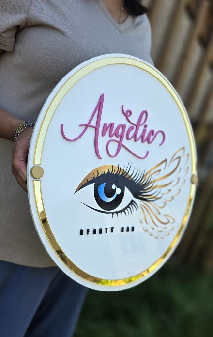 20" Hybrid 3D+UV print acrylic sign.