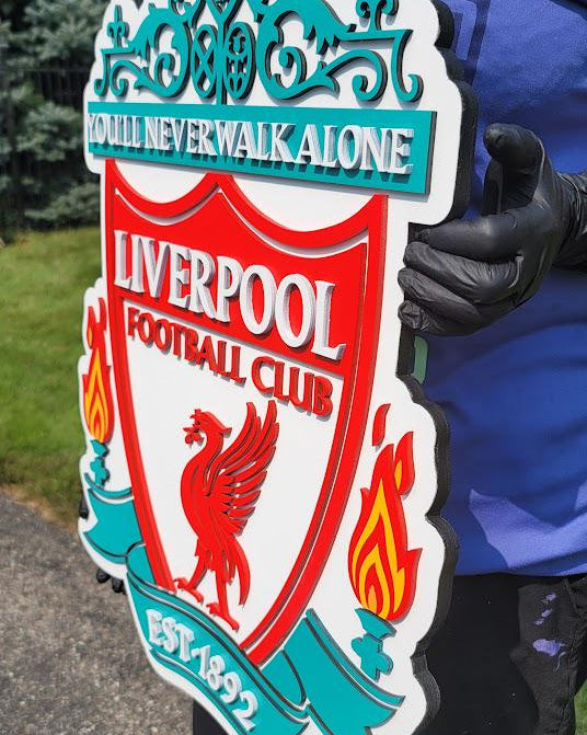 Liverpool FC 3D Wooden Sign – A Statement Piece for the Dedicated Football Fan