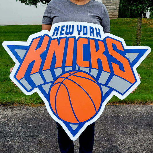 New York Knicks 3D Wood Sign | Man Cave Games Room Decoration