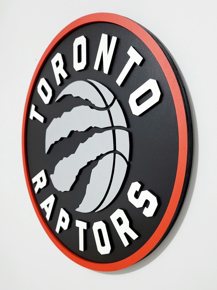 Toronto Raptors 3D Wooden Sign | Basketball Medallion Wall Art