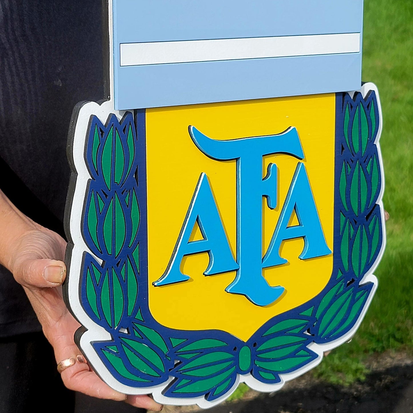 Argentina Football Team 3D Wood Sign | Argentina Soccer Wall Decor, Man Cave & Fan Gift