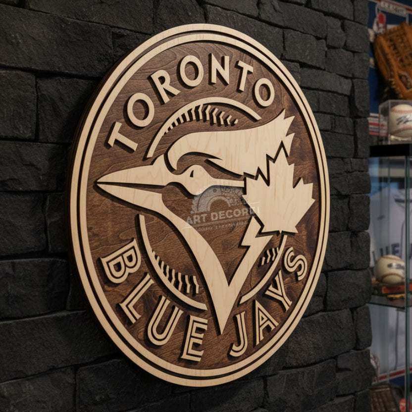 3D Toronto Blue Jays Rustic Sign | Man Cave, Game Room & Garage Decor