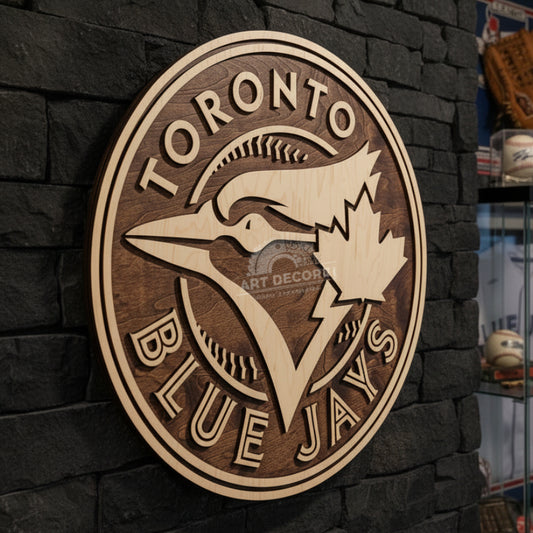 3D Toronto Blue Jays Rustic Sign | Man Cave, Game Room & Garage Decor