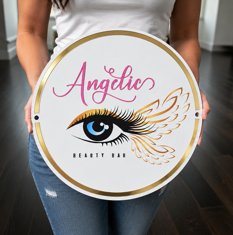 20" Hybrid 3D+UV print acrylic sign.