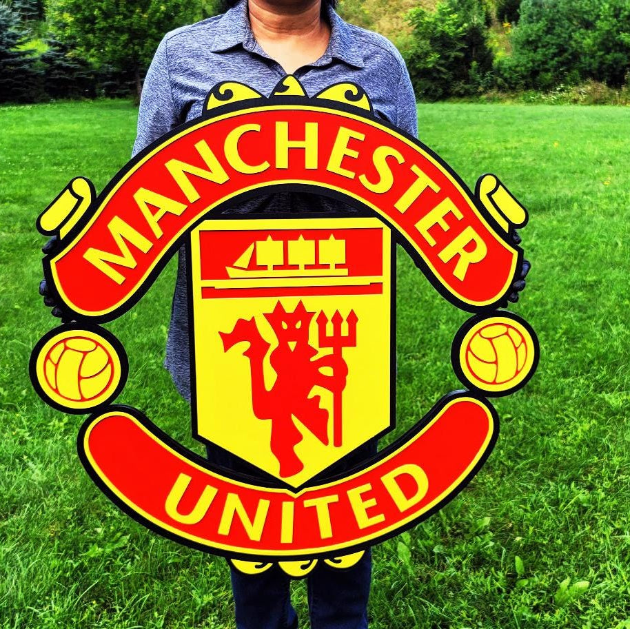 Manchester United 3D Wooden Sign – Football History Made for Your Wall