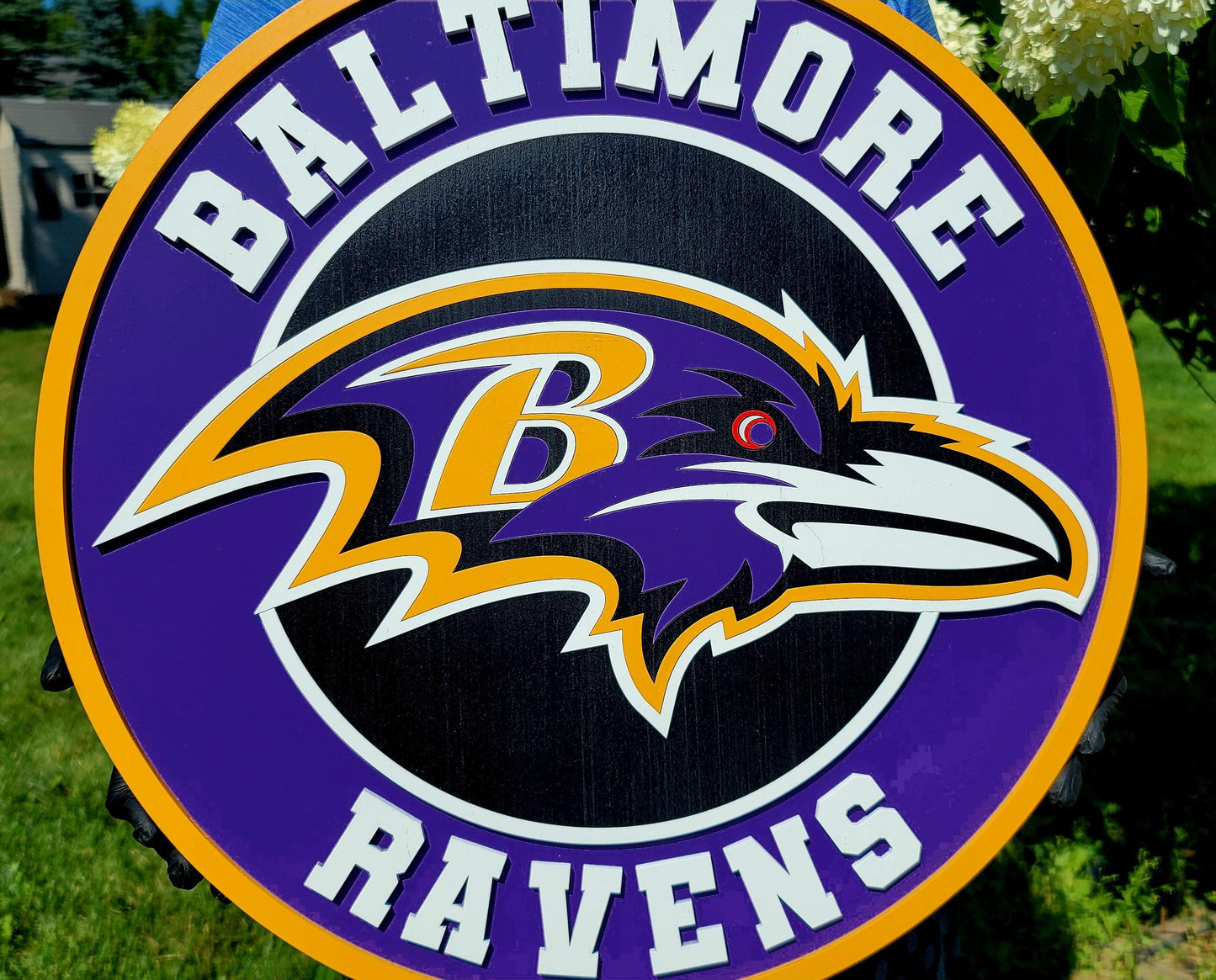 Baltimore Ravens 3D Logo Sign | Man Cave, Games Room Decoration