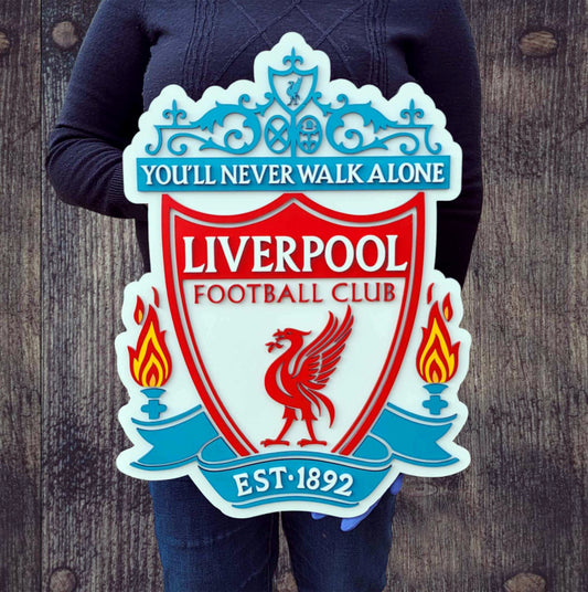 Liverpool FC 3D Wooden Sign – A Statement Piece for the Dedicated Football Fan