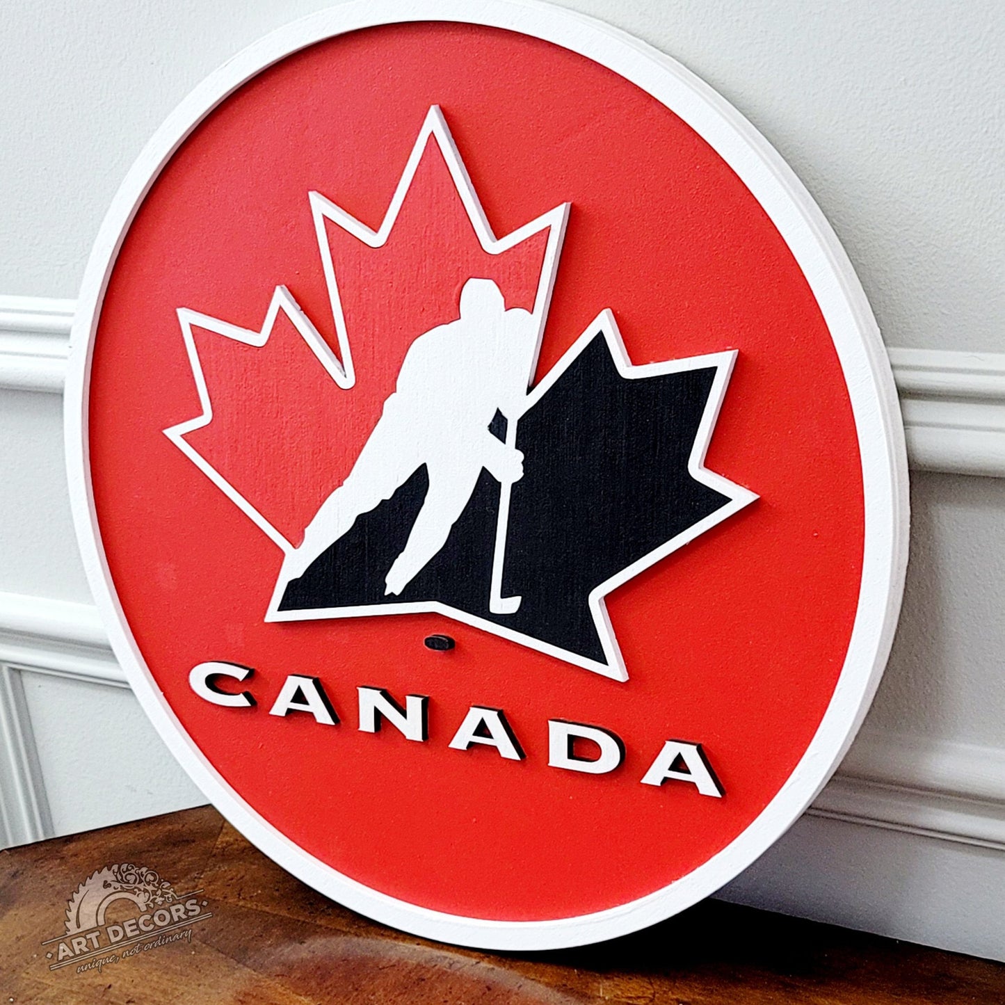 Hockey Canada 3D Wooden Sign – Canadian Hockey Pride, Made in Canada