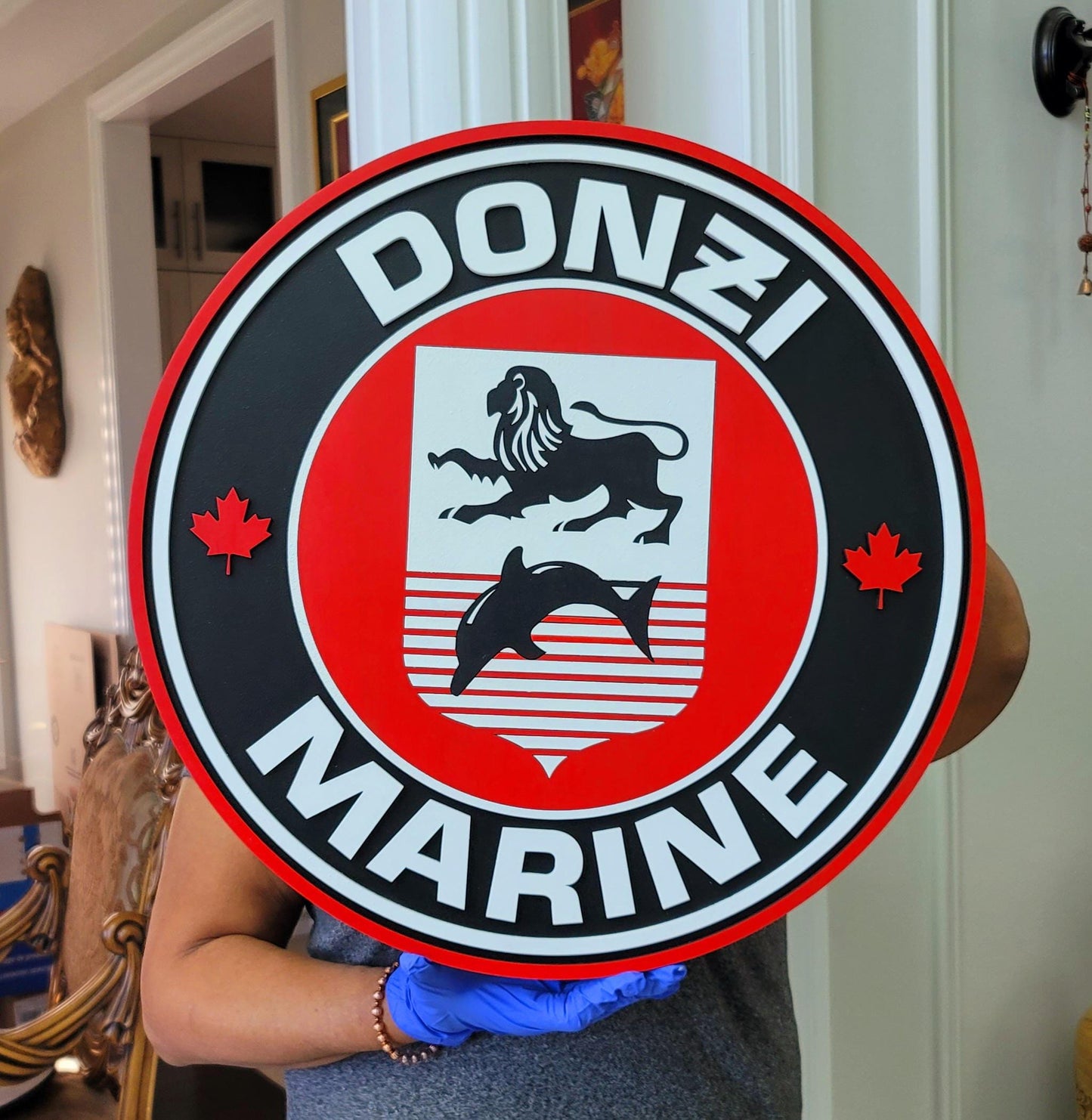 Donzi Marine Logo 3D Wooden Sign, Sports Fan Decor
