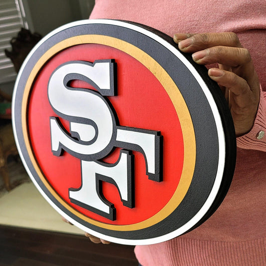 San Francisco 49ers 3D Wooden Sign | Football Man Cave & Game Room Wall Decor