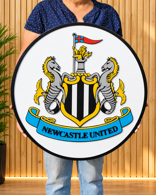 Newcastle United FC 3D Wooden Sign | Football Man Cave & Game Room Wall Decor