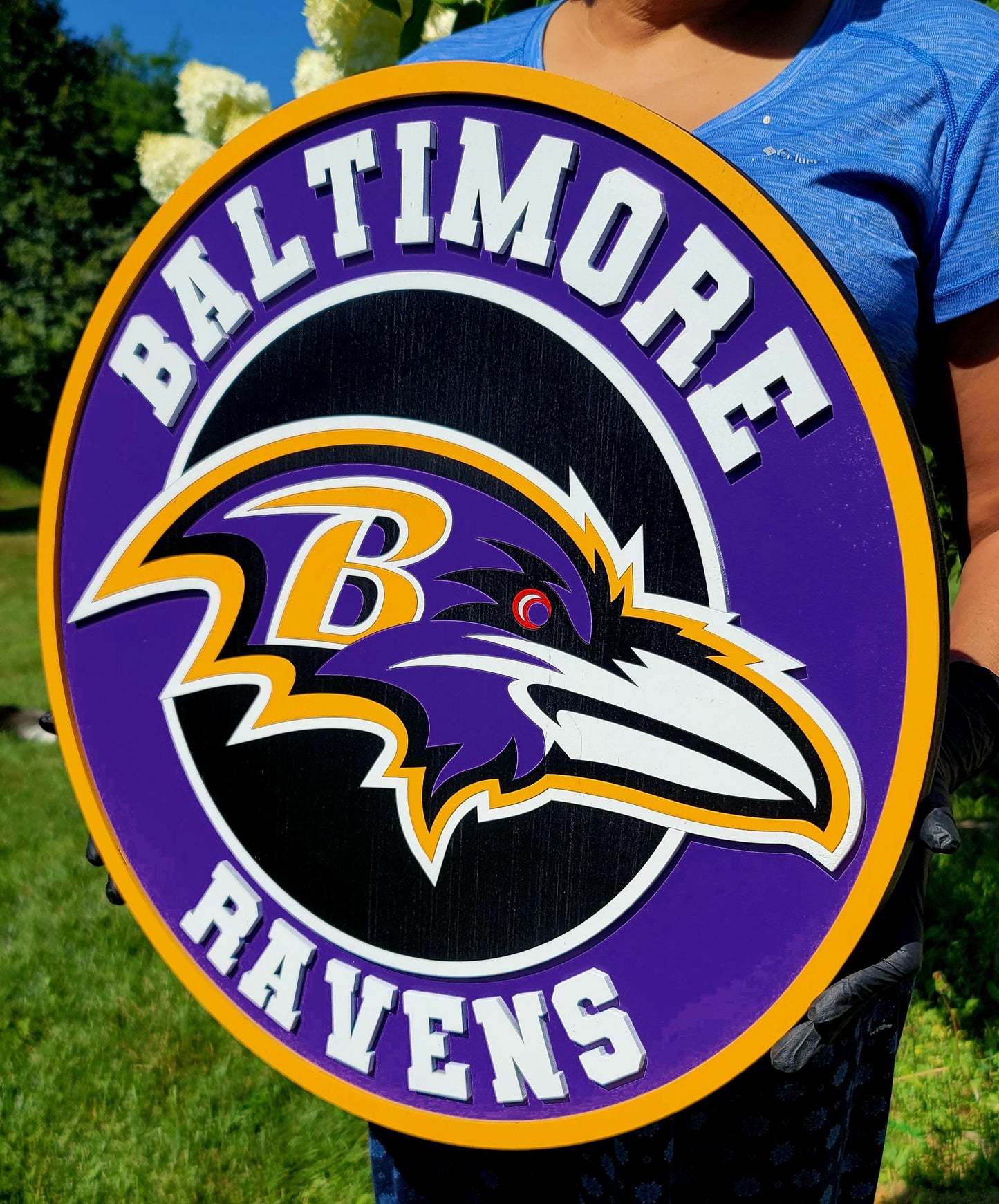 Baltimore Ravens 3D Logo Sign | Man Cave, Games Room Decoration