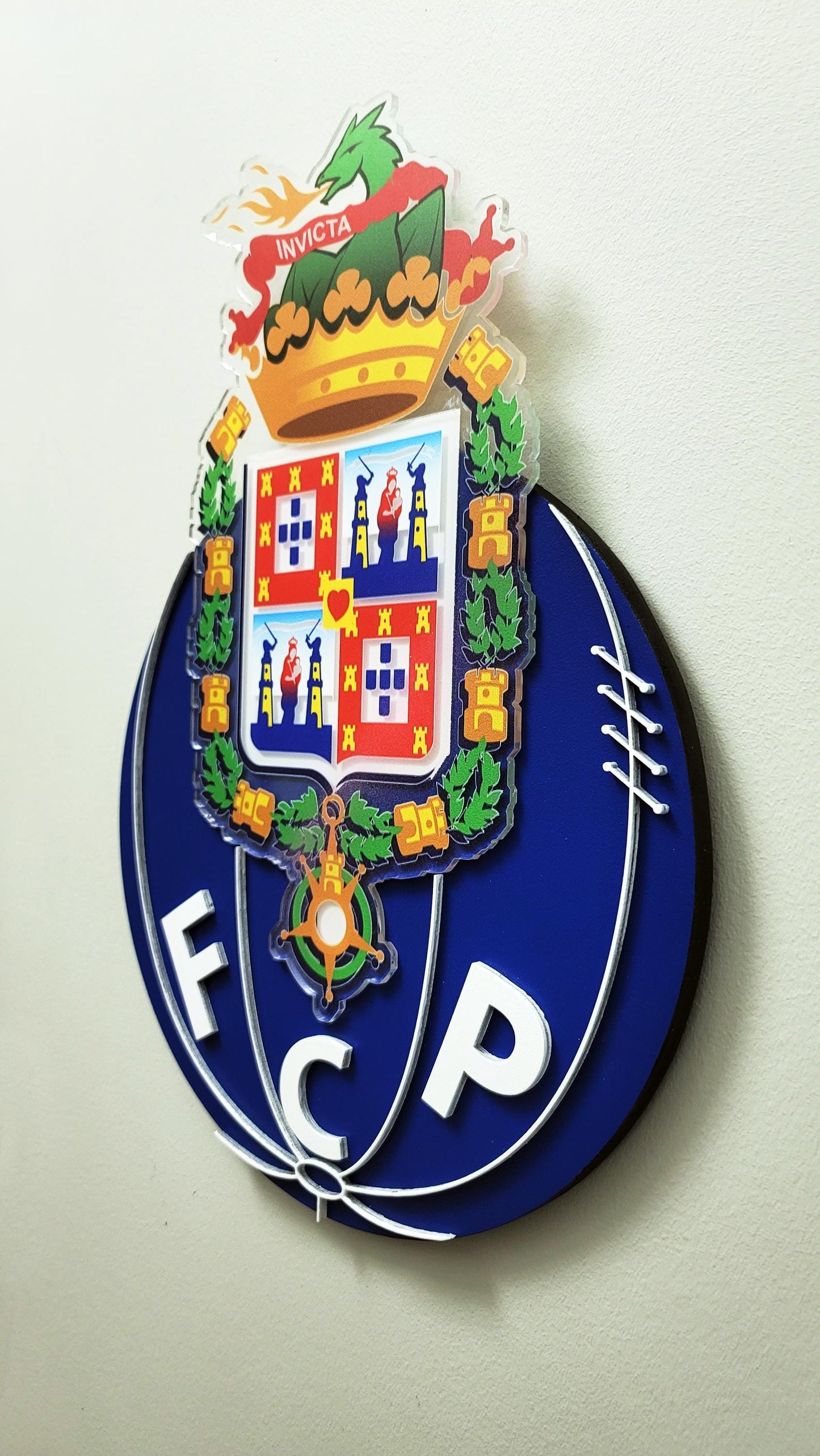 FC Porto 3D Wood Sign | Portuguese Soccer Team Medallion | FC Porto Wall Art | Football Fan Gift | Man Cave Decor | Portugal Club Logo