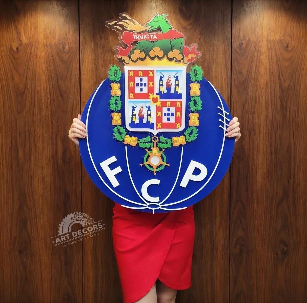 FC Porto 3D Wood Sign | Portuguese Soccer Team Medallion | FC Porto Wall Art | Football Fan Gift | Man Cave Decor | Portugal Club Logo