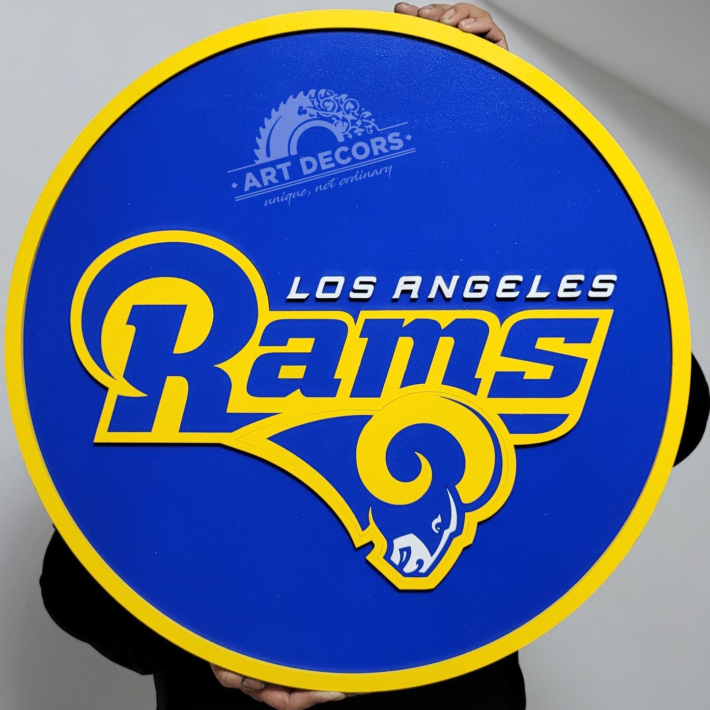 Los Angeles Rams 3D Wooden Sign – Bold Football Decor for Rams Fans