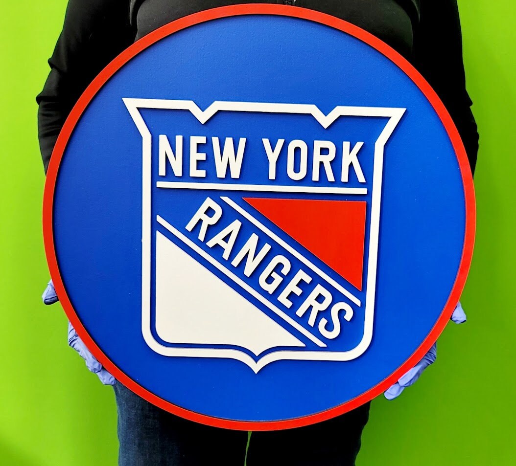 New York Rangers 3D Sports Logo Sign | NHL Hockey Wall Decor