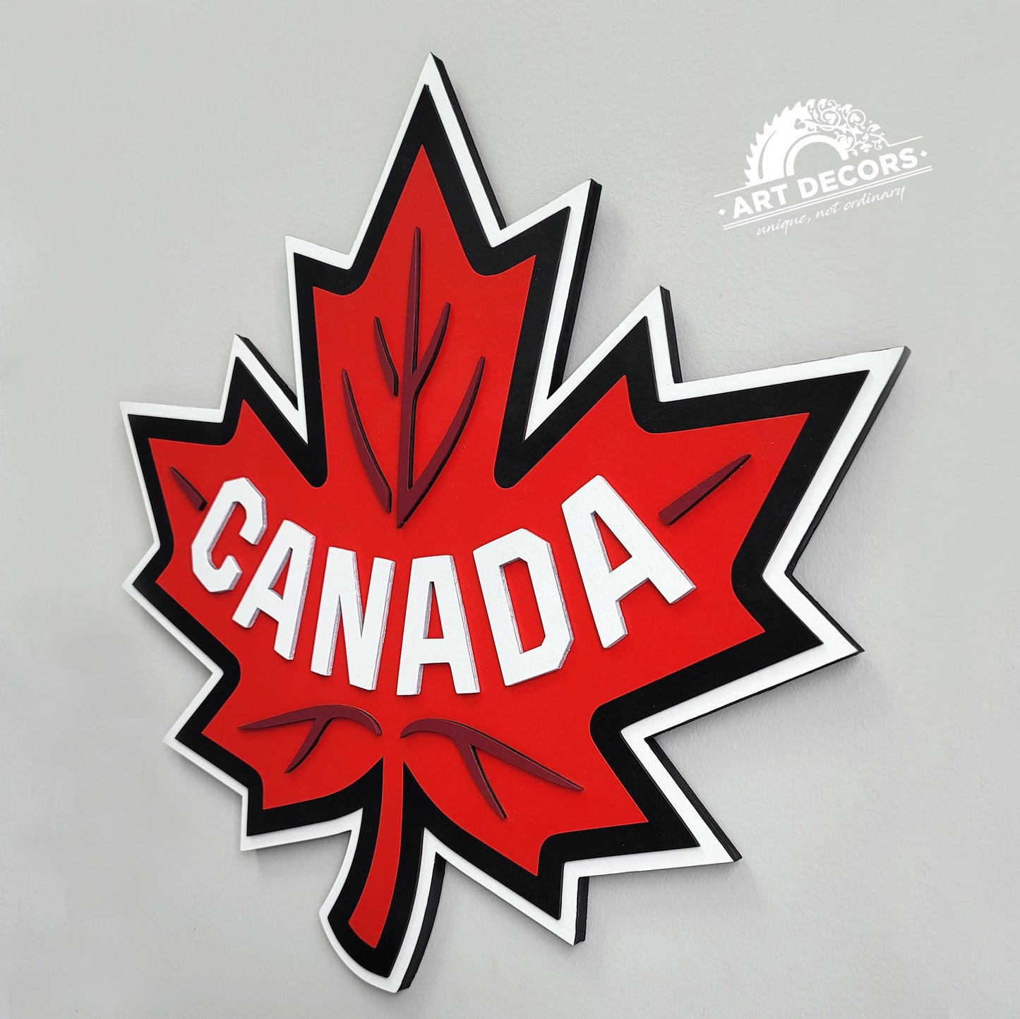 Team Canada 4 Nations Face-Off All-Star 3D Wood Logo | 2025 NHL Man Cave Decor