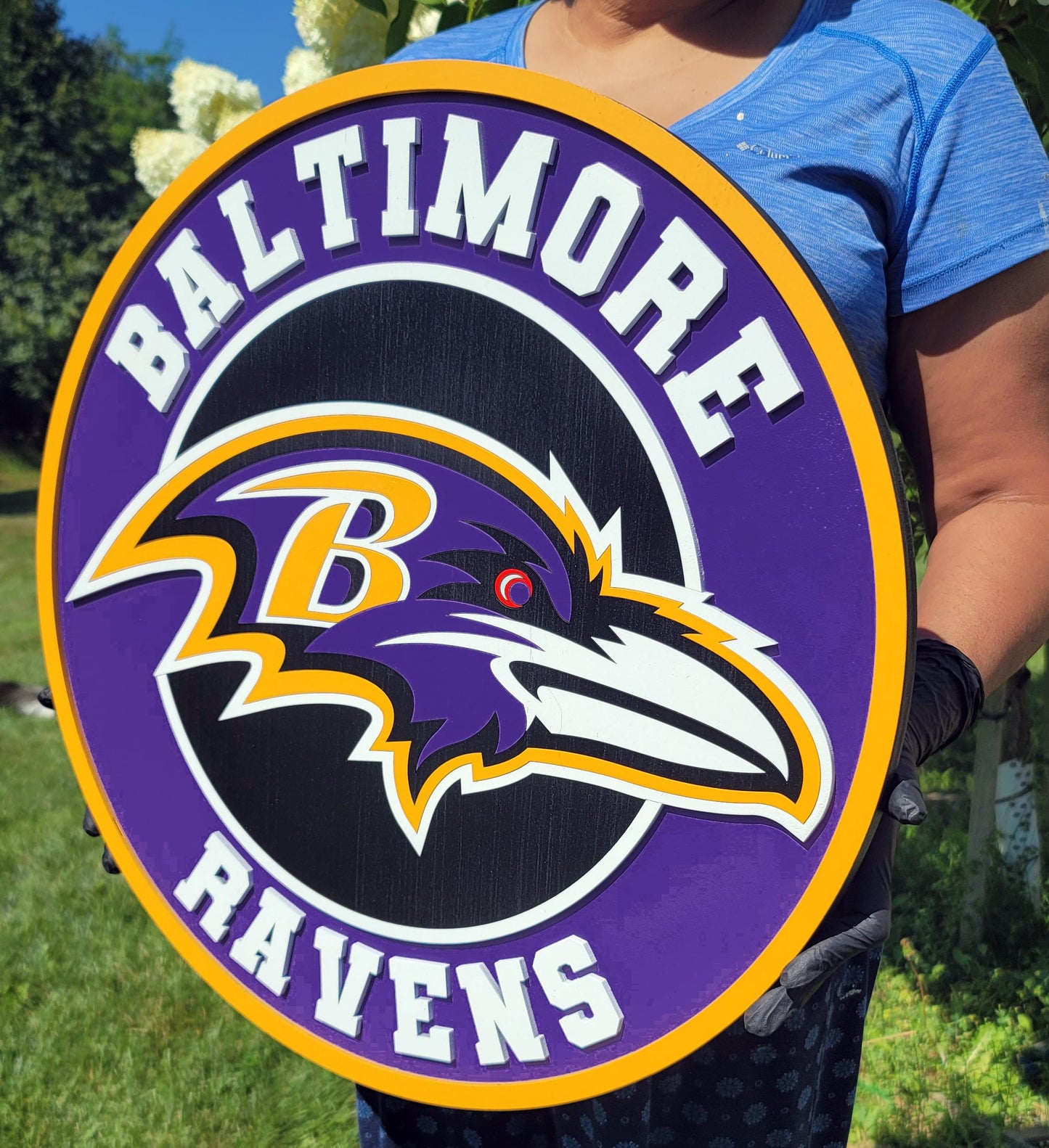 Baltimore Ravens 3D Logo Sign | Man Cave, Games Room Decoration