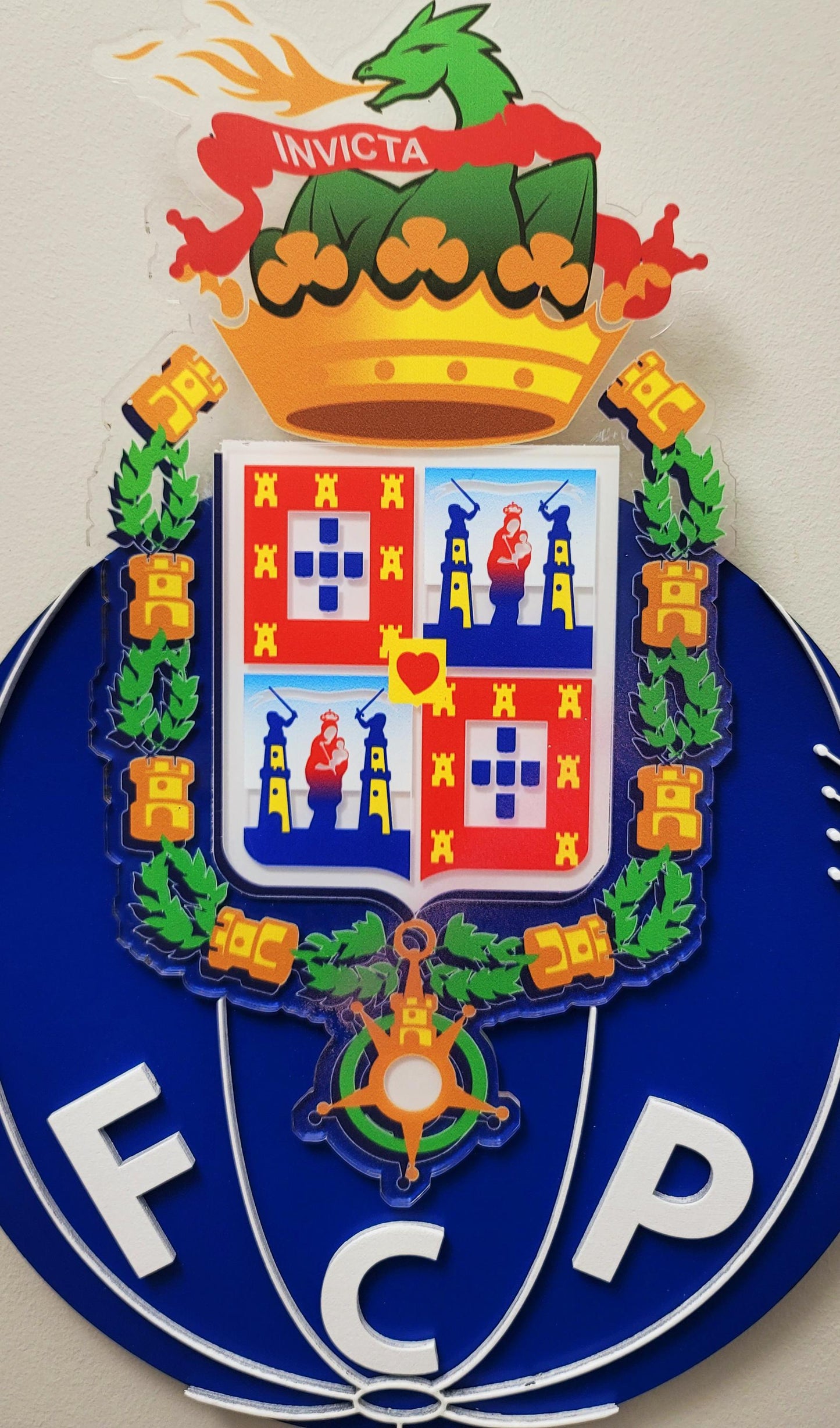 FC Porto 3D Wood Sign | Portuguese Soccer Team Medallion | FC Porto Wall Art | Football Fan Gift | Man Cave Decor | Portugal Club Logo
