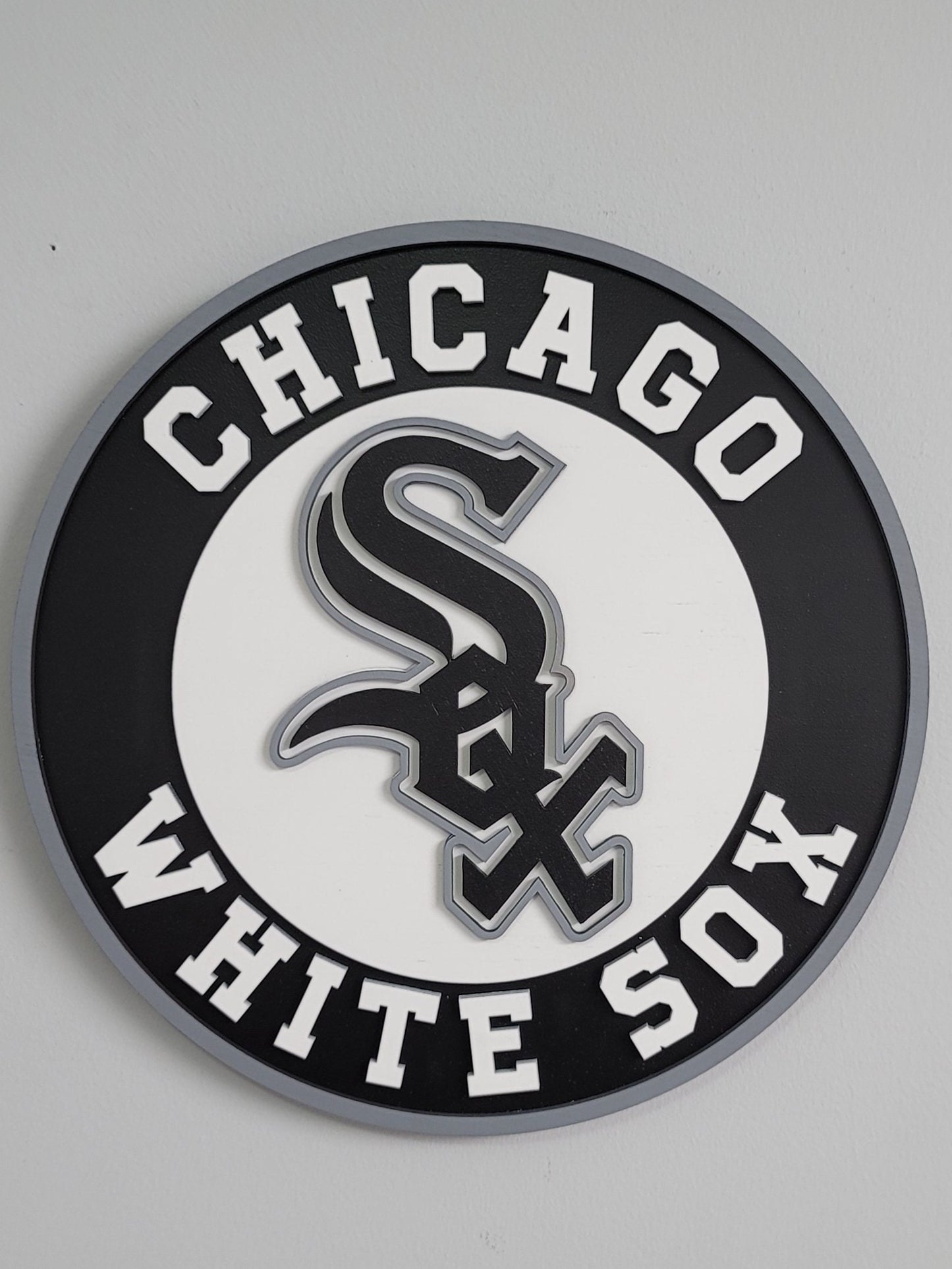 Chicago White Sox 3D Wooden Sports Logo Sign | MLB Baseball Wall Decor