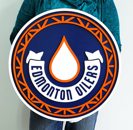  Edmonton Oilers 3D Heritage Games Sign | NHL Wall Art 