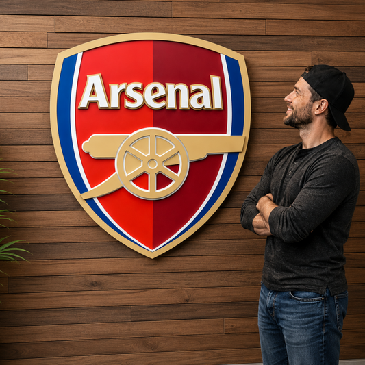 Arsenal FC 3D Wooden Sign | Football Wall Decor, Man Cave & Gunners Fan Gift