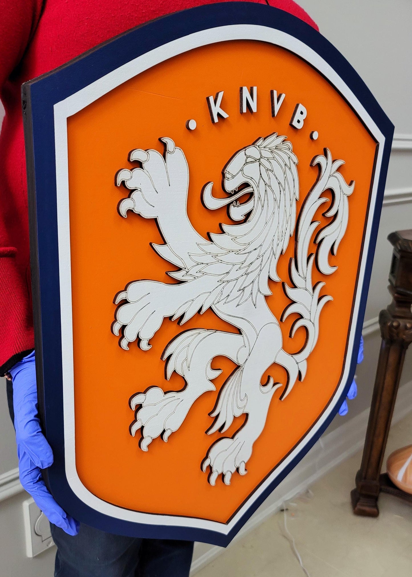 KNVB Dutch Football 3D Wood Sign | Man Cave Games Room Decoration