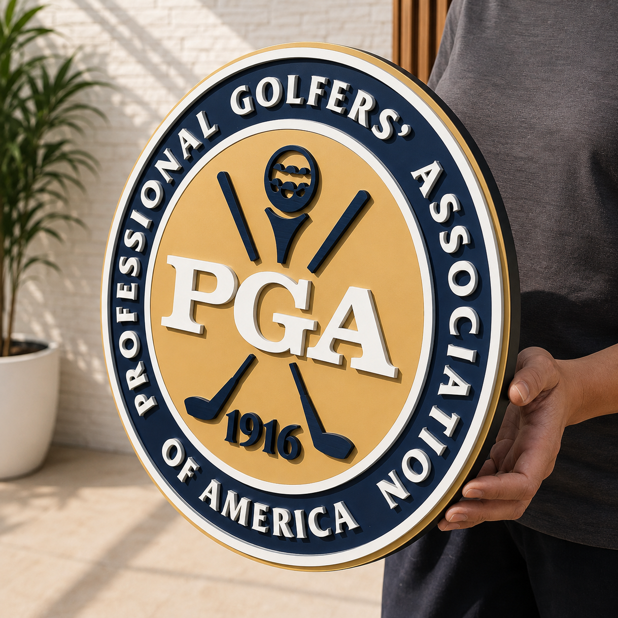 PGA Professional Golfers Association 3D Wooden Sign | Man Cave, Games Room Decor