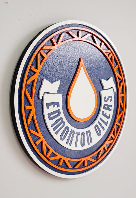  Edmonton Oilers 3D Heritage Games Sign | NHL Wall Art 