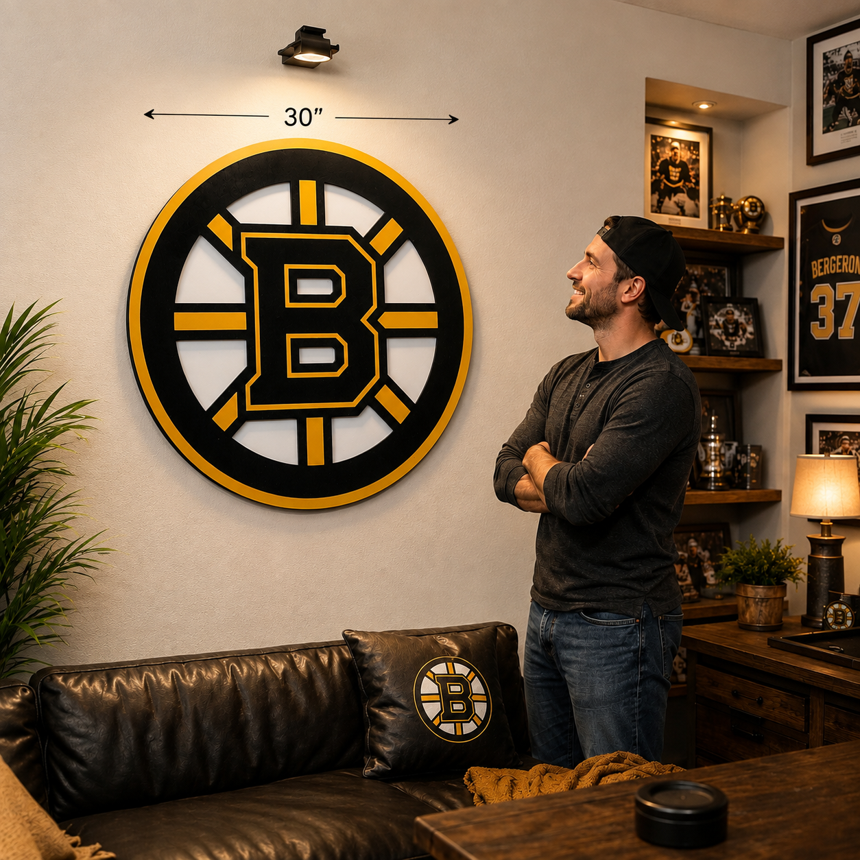 Boston Bruins 3D Wood Sign | Hockey Wall Decor, Man Cave & Fan Gift