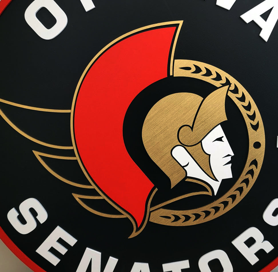 Ottawa Senators 3D Wood Sign – Canadian Hockey Decor Made in Ontario