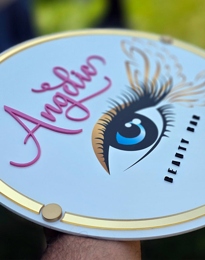 20" Hybrid 3D+UV print acrylic sign.