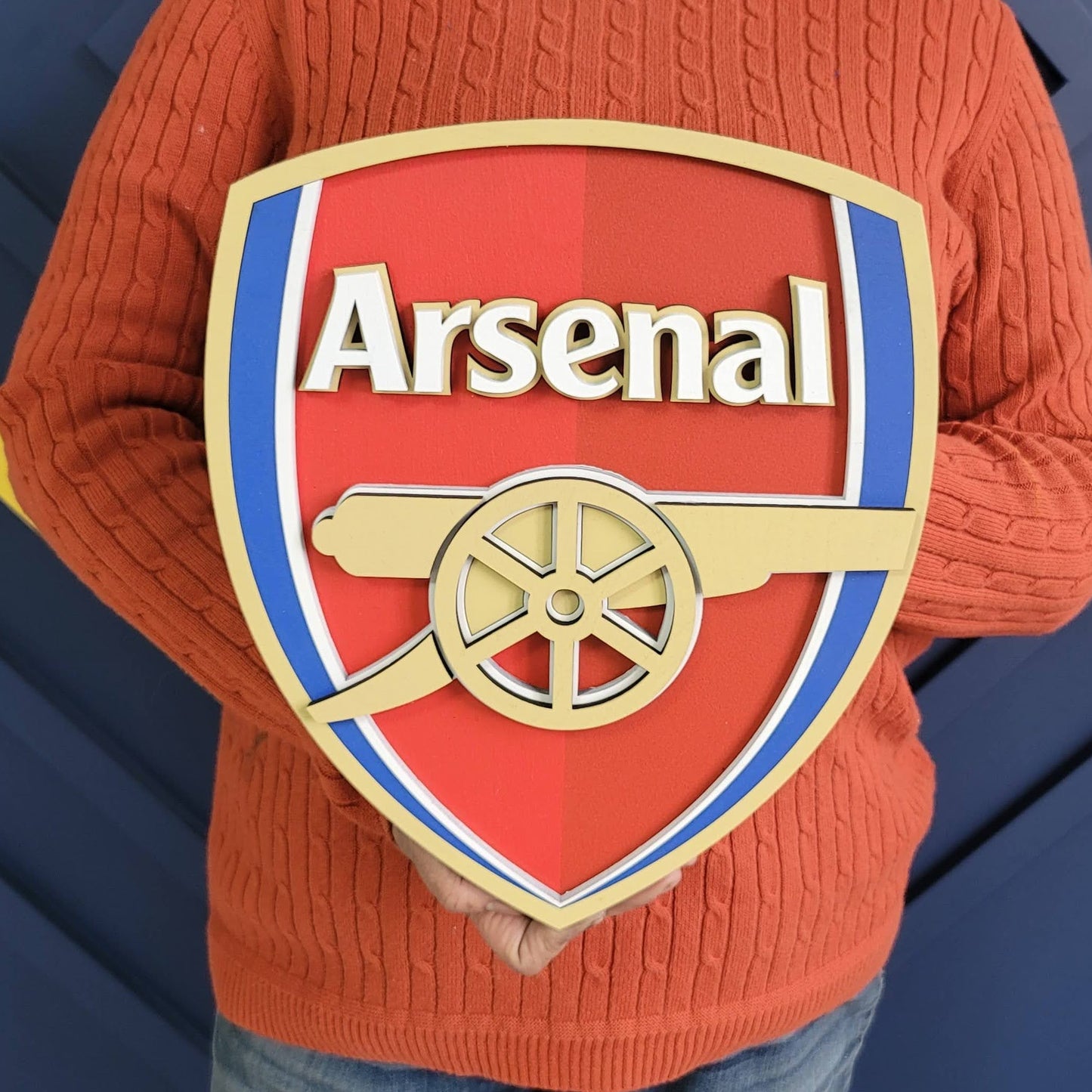 Arsenal FC 3D Wooden Sign | Football Wall Decor, Man Cave & Gunners Fan Gift